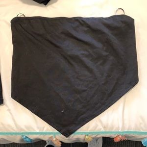 Shein black bandana crop top
